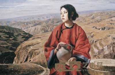张勇 2001年作 高原上的女人 90×60cm